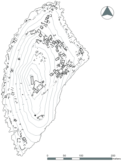 Settlement plan of Boğsak Island, 2013 (drawn by Deniz Coşkun)